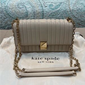 kate spade Deco Quilted Leather Mini Flap Chain Crossbody Bag